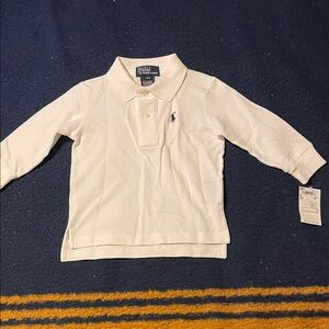 NWT Polo by Ralph Lauren Kids white polo Long Sleeve